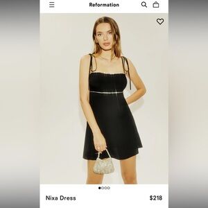 Reformation Nixa Sparkly Rhinestone Detail Mini Dress